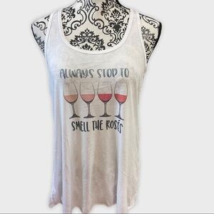 Boutique Wine Tank in White. Size 2Xl